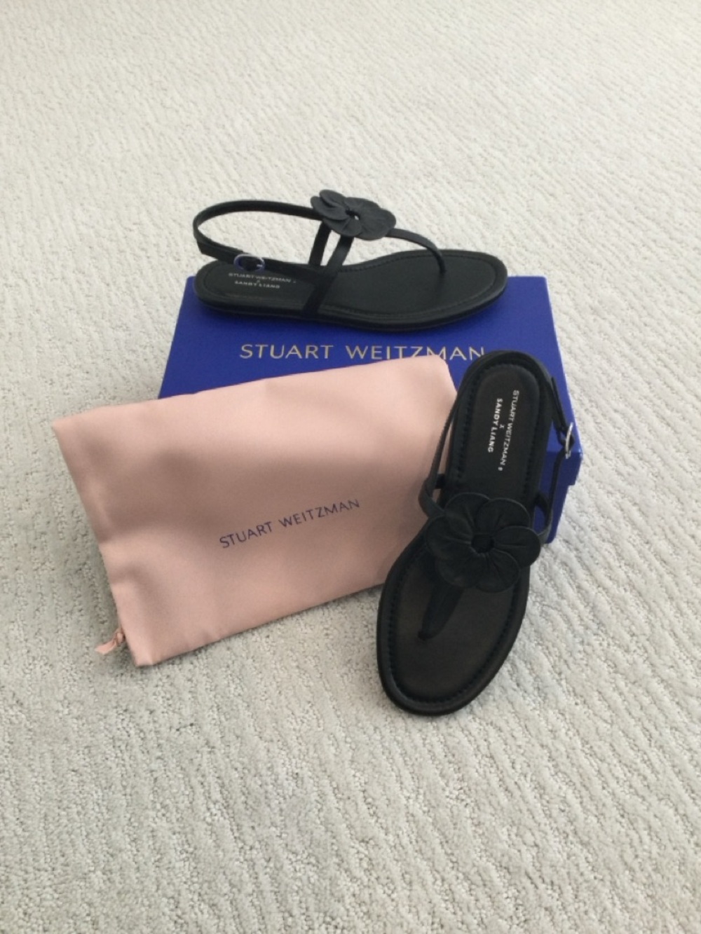 NIB Stuart Weitzman x Sandy Liang T-Strap Slingback Sandal size 6 $325 - Picture 2 of 11